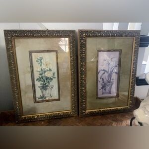 Framed Floral Prints Paintings Pictures Wall Decor Spring Art Lilies Roses